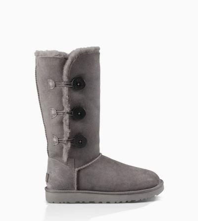 UGG Bailey Button Triplet II Womens Classic Boots Grey - AU 379AK